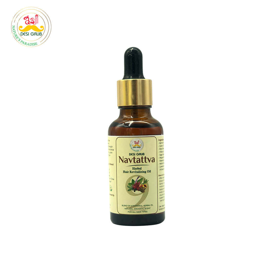 9-Navtattva Herbal Hair Oil 30ml Navtattva Hair Revitalizing Oil 30ml | Hair Growth | Thickness | Anti Hair Fall | Scalp Nourishment