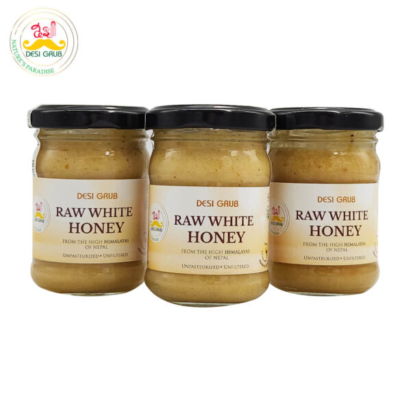 Desi Grub Raw White Honey 130 Gms | Apis Cerena | High Himalayan Unpasteurized & Unfiltered