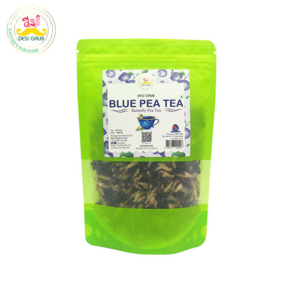 Desi Grub Blue Pea Tea | Butterfly Pea Flower Tisane 40 Gms