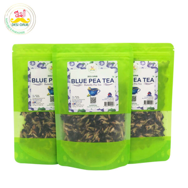 Desi Grub Blue Pea Tea | Butterfly Pea Flower Tisane 40 Gms