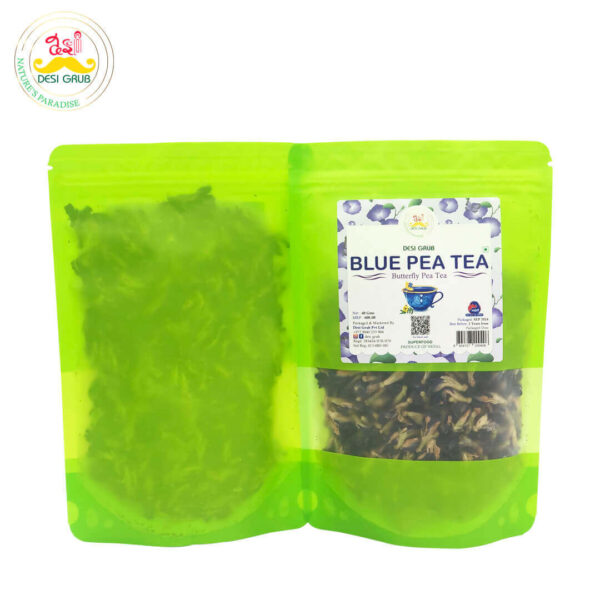 Desi Grub Blue Pea Tea | Butterfly Pea Flower Tisane 40 Gms