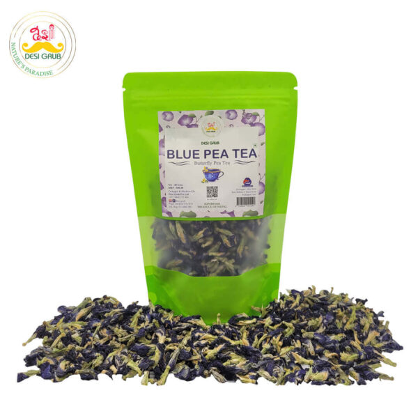 Desi Grub Blue Pea Tea | Butterfly Pea Flower Tisane 40 Gms