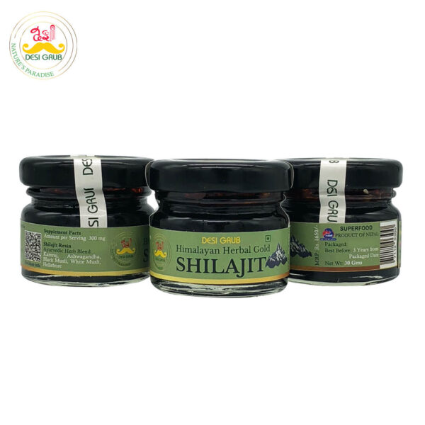 Himalayan Herbal Gold Shilajit 30 Gms with Kamraj, Ashwagandha & Musli | Pure Himalayan Supplement