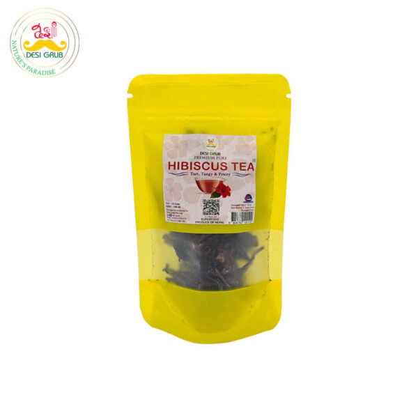 Desi Grub Premium Hibiscus Tea 10g: Natural Floral Delight for Refreshment