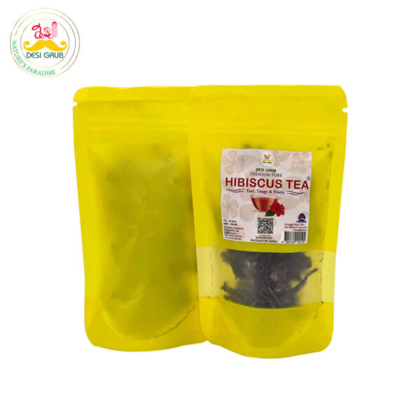 Desi Grub Premium Hibiscus Tea 10g: Natural Floral Delight for Refreshment