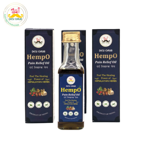 Desi Grub HempO Pain Relief Oil 100 ml | Himalayan Herbal Oil