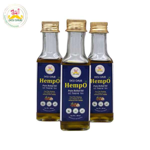 Desi Grub HempO Pain Relief Oil 100 ml | Himalayan Herbal Oil