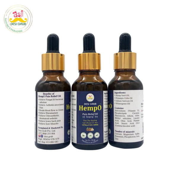 Desi Grub HempO Pain Relief Oil 30 ml | Himalayan Herbal Oil