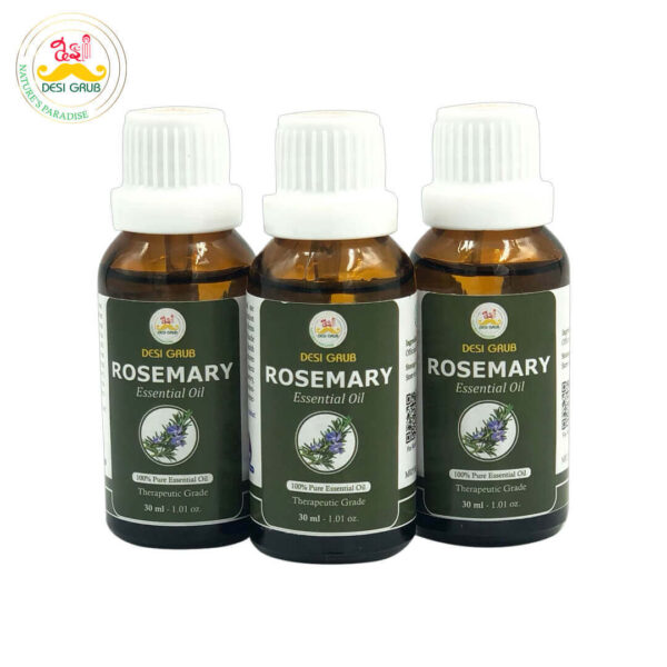 Desi Grub Rosemary Essential Oil 30ml Dropper| Pure & Natural Aromatherapy Oil