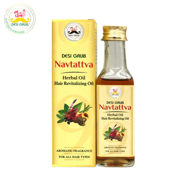 Desi Grub Navtattva Hair Revitalizing Oil 100ml - Growth Thickness Stress Relief