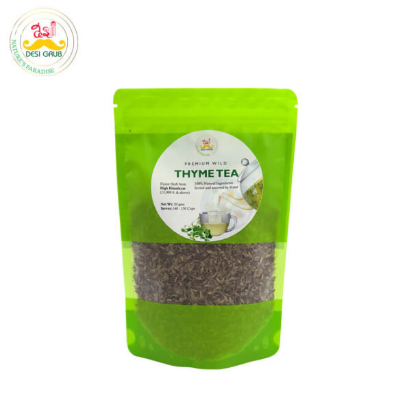 Desi Grub Premium Wild Thyme Tea 50 Gms: Himalayan Herbal Infusion