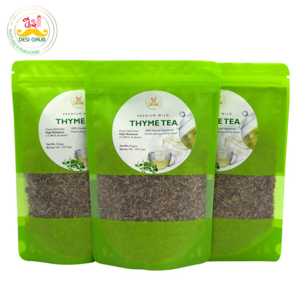 Desi Grub Premium Wild Thyme Tea 50 Gms: Himalayan Herbal Infusion