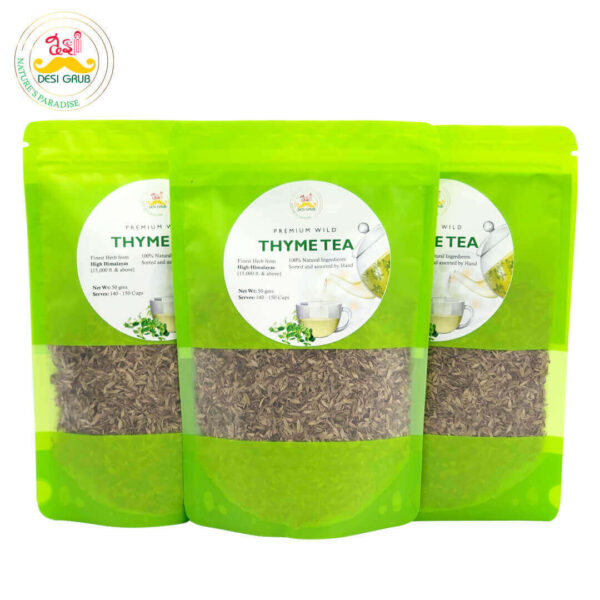 Desi Grub Premium Wild Thyme Tea 50 Gms: Himalayan Herbal Infusion