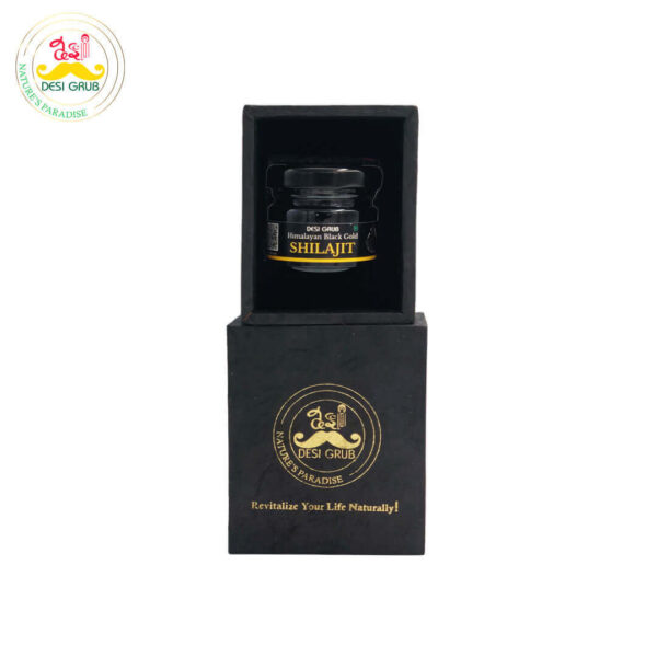 Desi Grub Black Gold Shilajit 30 Gms Gift Pack Nepali Paper Box