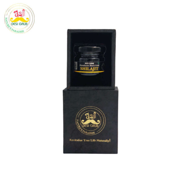 Desi Grub Black Gold Shilajit 30 Gms Gift Pack Nepali Paper Box