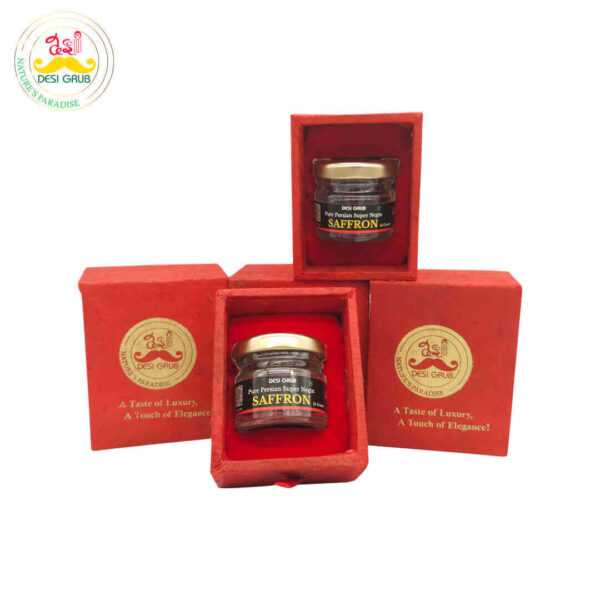 Desi Grub Premium Saffron Gift Pack Nepali Paper Box