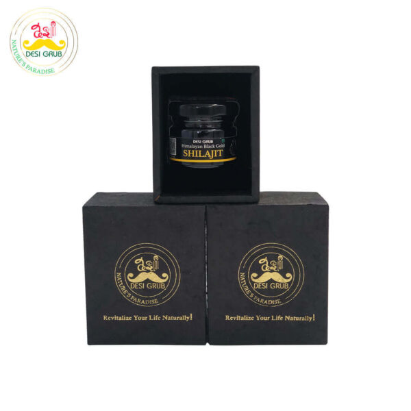 Desi Grub Black Gold Shilajit 30 Gms Gift Pack Nepali Paper Box