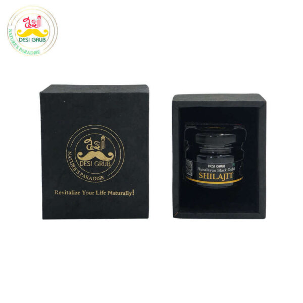 Desi Grub Black Gold Shilajit 30 Gms Gift Pack Nepali Paper Box