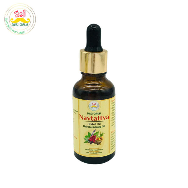 Desi Grub Navtattva Hair Revitalizing Oil 30ml - Growth Thickness Stress Relief